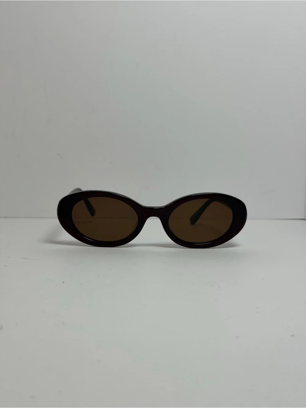 Madewell Russell Oval Retro Shape Sunglasses Beautiful Brown